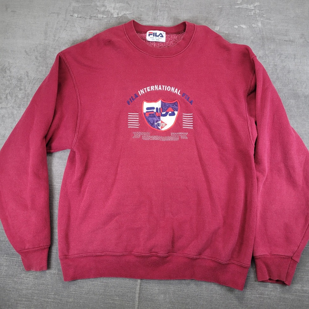 Vintage Fila International Crewneck Sweatshirt Mens XXL Made in Italy